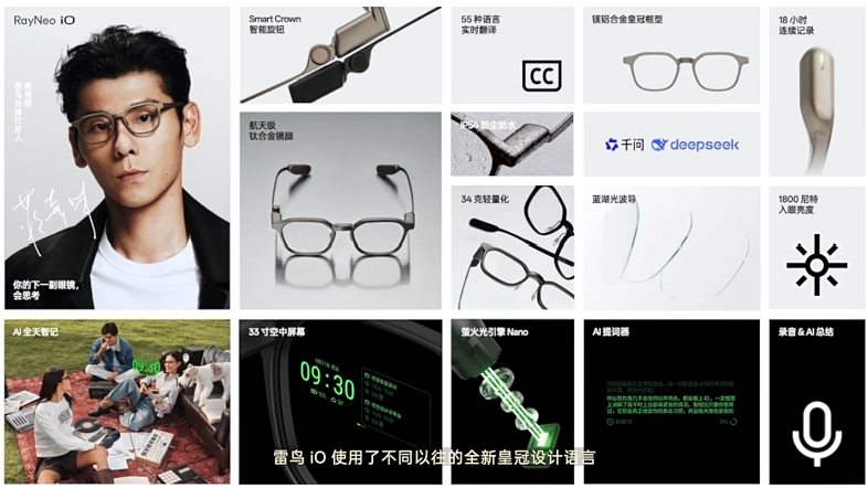 国补后1996元起！雷鸟新款AI眼镜仅34克，支持两天续航、全天候记忆